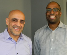 Of Contac Services: CEO Riaz Pisani and client relations director Otis Ashby
